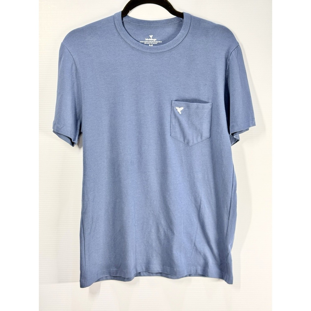 Birddogs Pocket T-Shirt Men's Size Medium Short Sleeve Logo Navy Blue Cotton